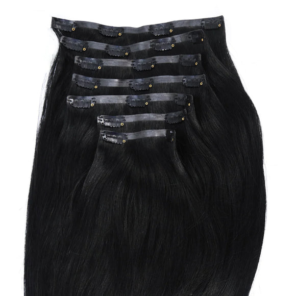 20 Inch Long AquaLyna Ultra Narrow Clip in Hair Extensions