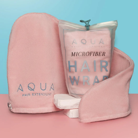 Aqua Microfiber Hair Wrap