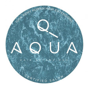 Aqua Hair Extensions Window Cling